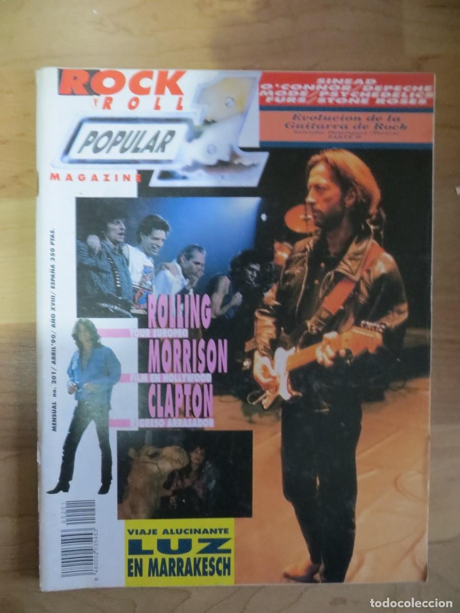 Revistas de m&uacute;sica: POPULAR 1:N.201-ERIC CLAPTON-SINEAD O'CONNOR-SONIC YOUTH-JIM MORRISON-LUZ CASAL-ROLLING STONES