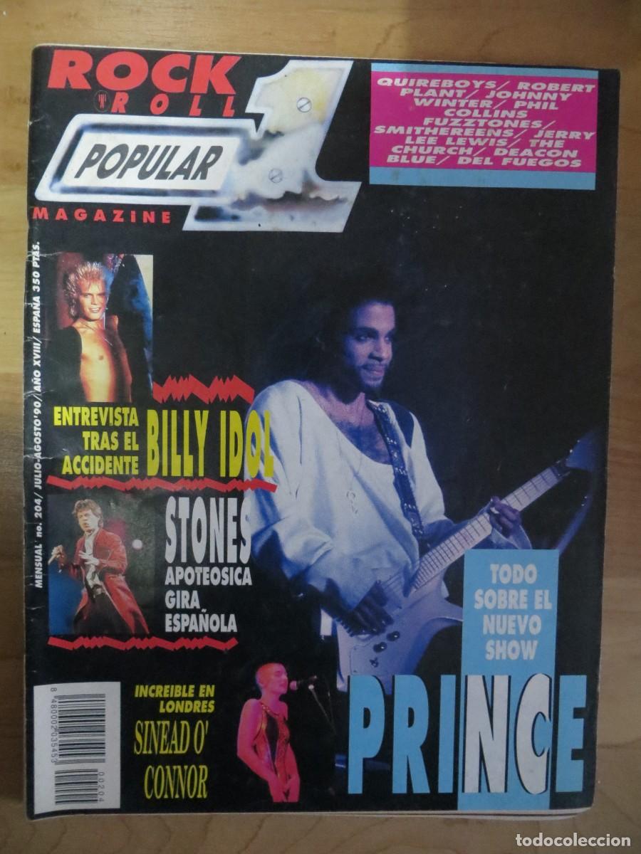 Revistas de m&uacute;sica: POPULAR 1:N.204-PRINCE-ROLLING STONES-SINEAD O'CONNOR-ROBERT PLANT-FUZZTONES-SINIESTRO TOTAL