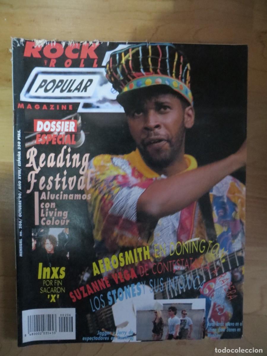 Revistas de m&uacute;sica: POPULAR 1:N.206-LIVING COLOUR-ROLLING STONES-PRINCE-IGGY POP-CRAMPS-BOWIE-POTATO-ETC..