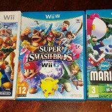 Nintendo Wii U de segunda mano: VIDEOJUEGOS SUPER SMASH BROS Y SUPER MARIO BROSS LOTE DE 3 JUEGOS
