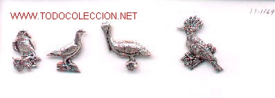 Nuevo: 13-1169. 4 Pins Aves. en relieve - Foto 1
