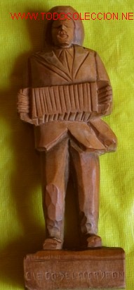 Nuevo: ANTIGUA ESTATUILLA DE MADERA TALLADA - Foto 1