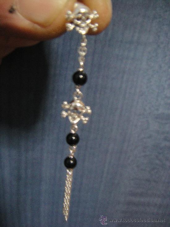 Nuevo: pendientes con calaveras de plata y onix - Foto 2