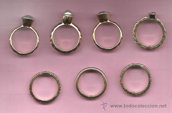 Novo: COLECCION DE ANILLOS 1 DE PERLA,2 DE PIEDRA AZUL 1 PIEDRA PEQUE&Ntilde;A Y 3 AROS