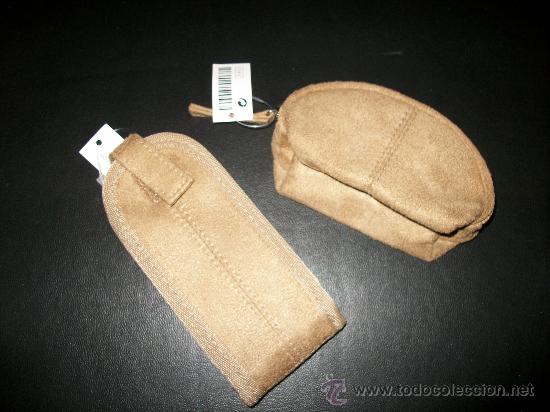 Nuevo: CONJUNTO MONEDERO Y FUNDA PARA MOVIL - ANTE MARRON -  NUEVO