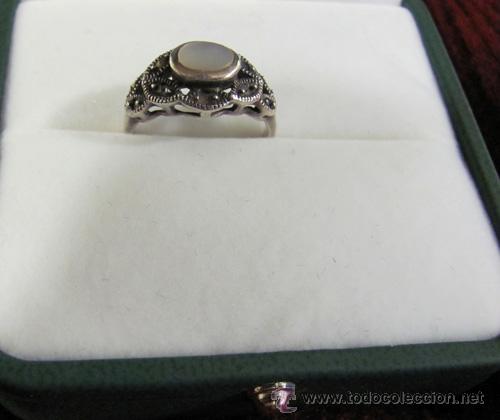 Nuevo: SORTIJA - ANILLO DE PLATA CON CONTRASTE Y NACAR- - Foto 5