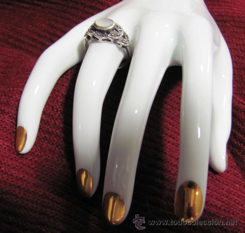 Nuevo: SORTIJA - ANILLO DE PLATA CON CONTRASTE Y NACAR- - Foto 7