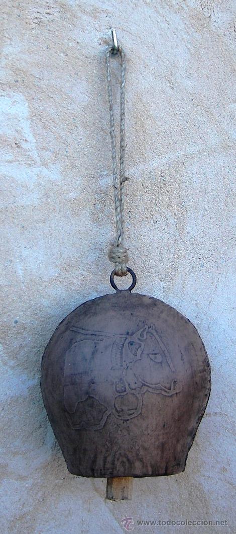 Neu: cencerro de metal grabado vaca, ,, ape365