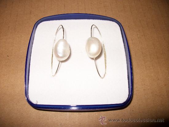 Nuevo: PENDIENTES LARGOS DE PLATA Y PERLAS GRANDES - NUEVO - Foto 1