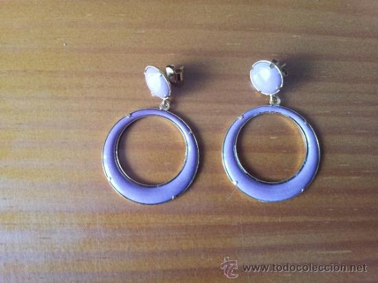 Nuovo: PENDIENTES DE ESMALTE AL FUEGO COLOR AZUL-MORADO NUEVOS