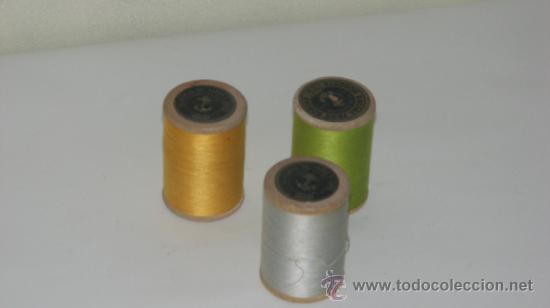 Nuevo: LOTE DE BOBINAS EN MADERA DE HILO DE ALGOD&Oacute;N PARA BORDAR &Aacute;NCORA - Foto 1