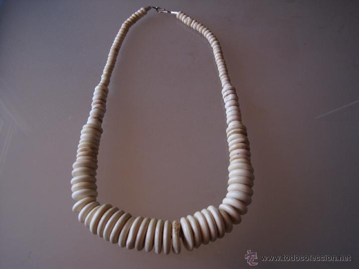 Nuevo: COLLAR DE CUENTAS FABRICADO CON HUESO DE &Ntilde;U - Foto 1
