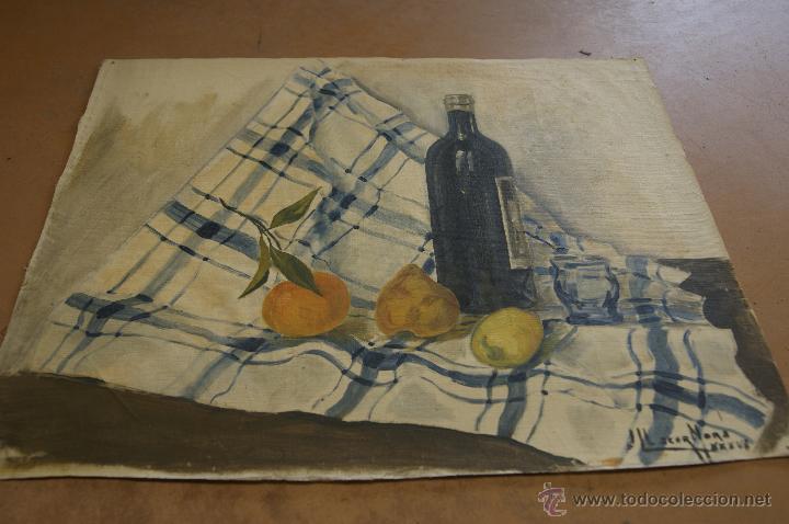 Nuevo: Llacer Mora. Bodegon. Oleo sobre tela. 1936 - Foto 1