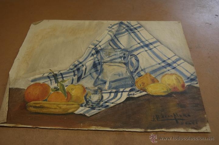 Nuevo: Llacer Mora. Bodegon. Oleo sobre tela. - Foto 1