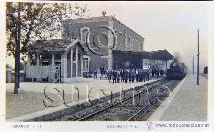 Nuevo: ANTIGUA FOTOGRAFIA DE LA ESTACION DEL FERROCARRIL EN VINAROZ CASTELLON