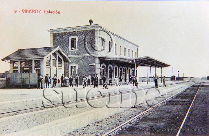 Nuevo: ANTIGUA FOTOGRAFIA DE LA ESTACION DEL FERROCARRIL EN VINAROZ CASTELLON