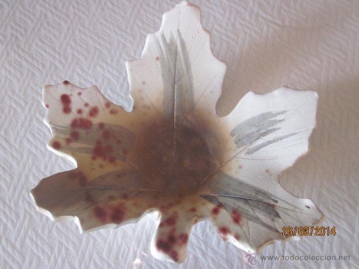 Nuevo: BANDEJA DE CER&Aacute;MICA SIMULANDO UNA HOJA - Foto 1