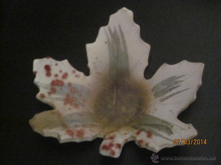 Nuevo: BANDEJA DE CER&Aacute;MICA SIMULANDO UNA HOJA - Foto 2