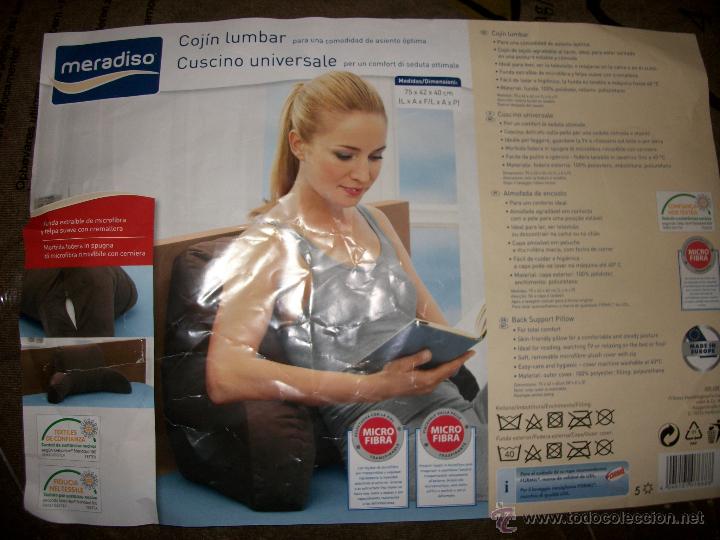Nuevo: COJIN LUMBAR MARRON DE MICROFIBRA - NUEVO - Foto 1