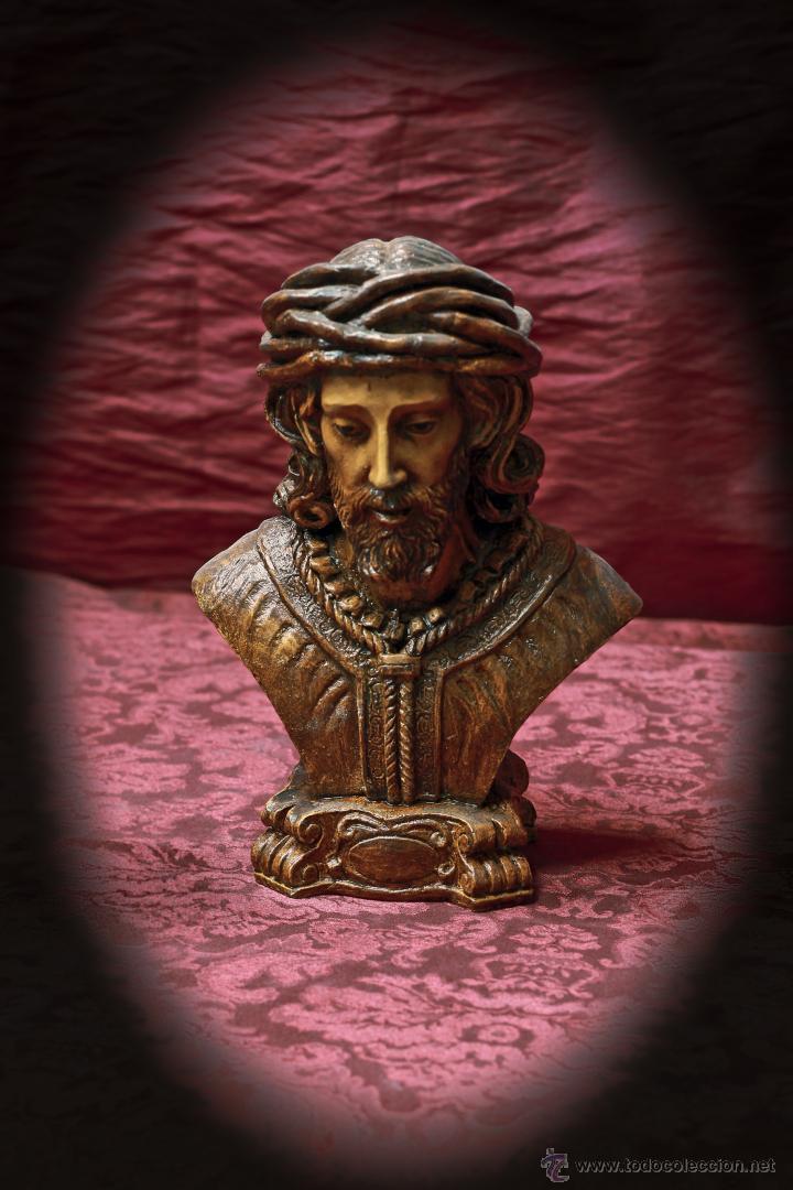 Nuevo: Busto del cristo de la Sentencia de la Macarena patinado. - Foto 1