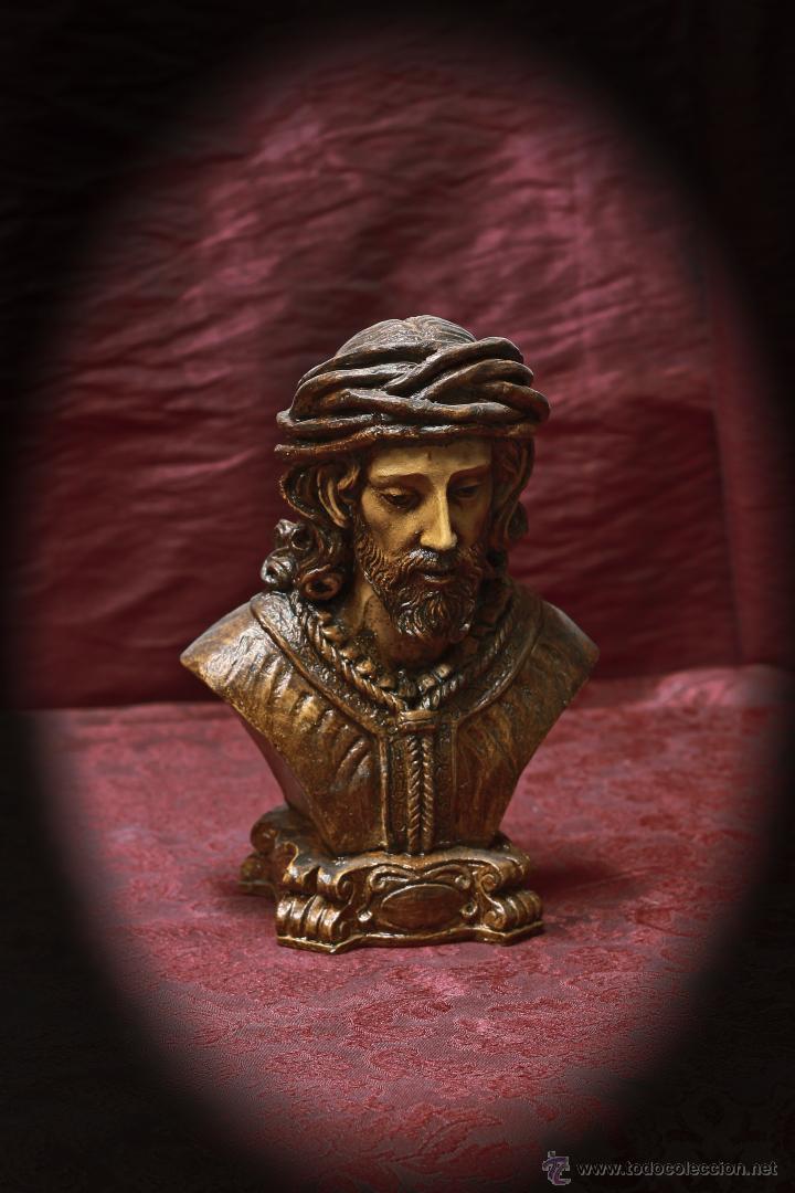 Nuevo: Busto del cristo de la Sentencia de la Macarena patinado. - Foto 2