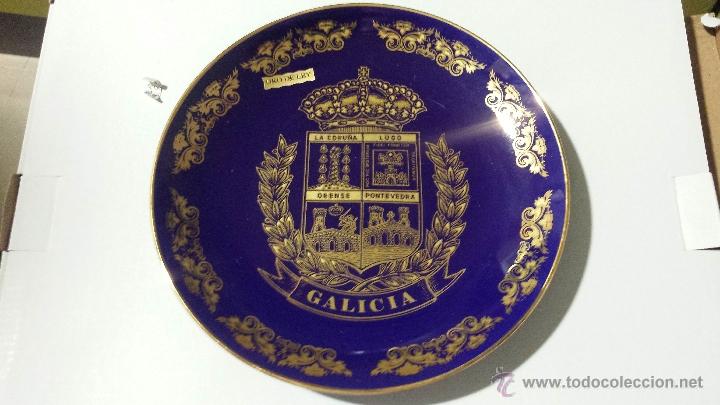 Nuevo: PLATO CON ESCUDO DE GALICIA (ORO DE LEY) - Foto 1