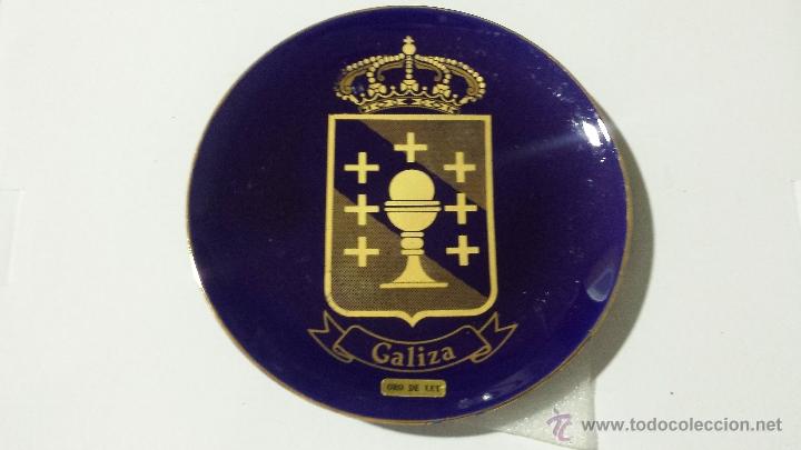 Nuevo: PLATO CON ESCUDO DE GALICIA (ORO DE LEY) - Foto 1