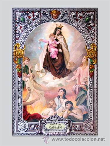 Nuevo: Azulejo 20x30 de la Virgen del Carmen - Foto 1