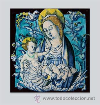 Nuevo: Precioso azulejo 10x10 de la virgen maria y el ni&ntilde;o Jes&uacute;s