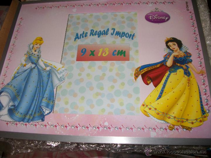 Nuevo: BLANCANIEVES Y CENICIENTA - MARCO / PORTAFOTO DE CRISTAL DISNEY - 9X13