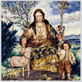 Nuevo: Azulejo 20x20 de la Pastora de Cantillana - Foto 1