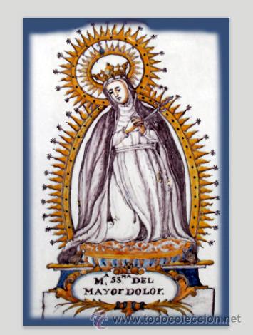 Nuevo: Azulejo 20x30 Maria Stma. del Mayor Dolor - Foto 1