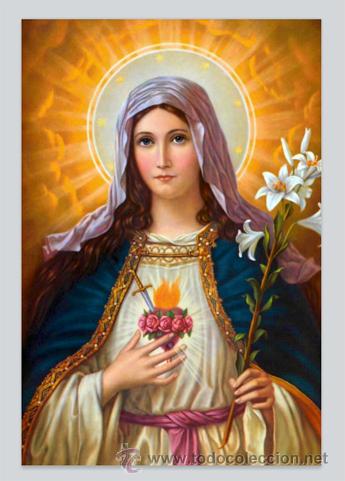 Nuevo: Azulejo 40x25 del Sagrado Coraz&oacute;n de Maria - Foto 1