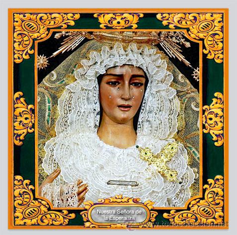 Nuevo: Azulejo 10x10 de Ntra. Sra. de la Esperanza de Huelva. - Foto 1