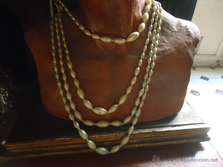 Nuevo: COLLAR VITANGE DE 4 LINEAS DE PERLAS CON CIERRE BISUTERIA - Foto 2