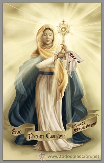 Nuevo: Azulejo 20x30 de la Virgen Maria y eucaristia. - Foto 1