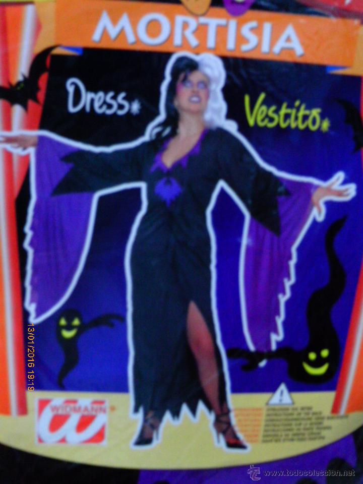 Nuevo: DISFRAZ CARNAVAL/HALLOWEEN ADULTO MORTICIA.WIDMANN A&Ntilde;O 2000.NUEVO.