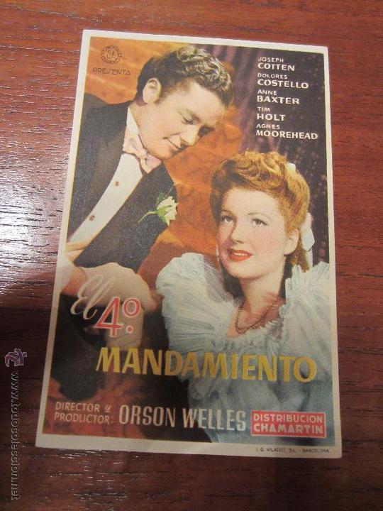 Nuevo: EL 4&ordm; MANDAMIENTO, SENCILLO , ORSON WELLES - Foto 1