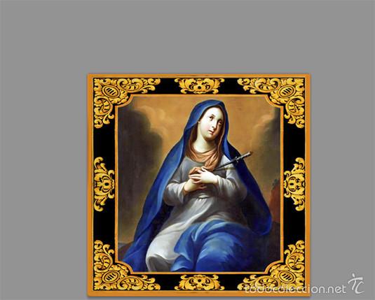 Nuevo: Bonito azulejo 20x20 de Virgen Dolorosa con greca - Foto 1