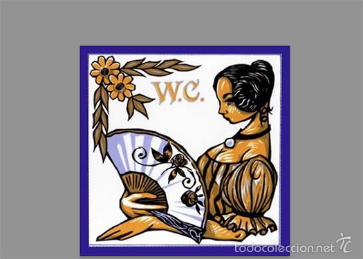 Nuevo: Azulejo 15x15 WC Mujer - Foto 1