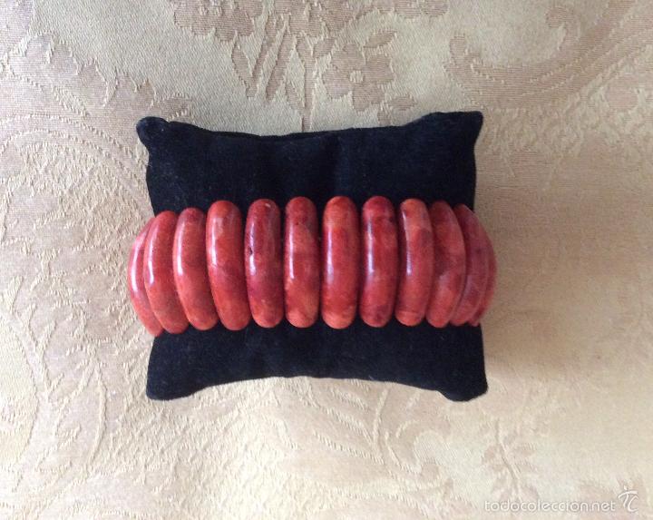 Nuevo: PULSERA BRAZALETE EL&Aacute;STICO. DE CORAL - Foto 4