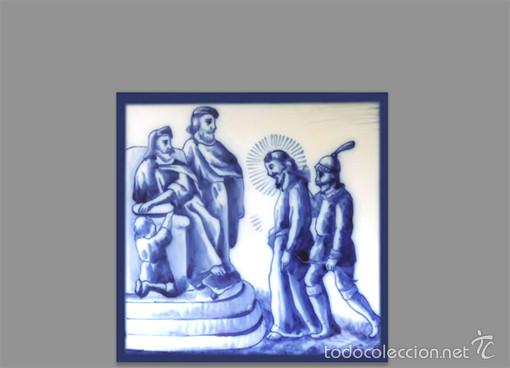 Nuevo: Azulejo 10x10 escena del Via crucis - Foto 1