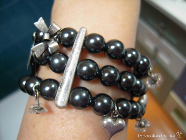 Nuevo: Pulsera triple bolas grises - Foto 1