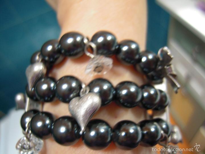 Nuevo: Pulsera triple bolas grises - Foto 3