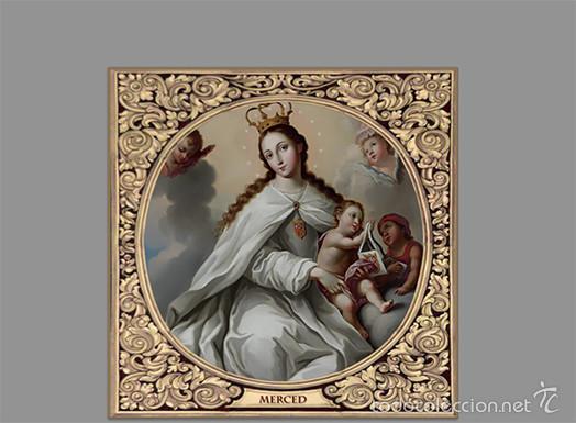 Nuevo: Azulejo 10x10 Virgen de la Merced con greca - Foto 1