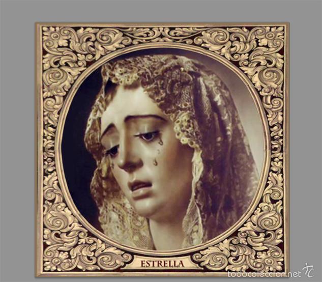 Neu: Azulejo 20x20 de la Virgen de la Estrella de Triana