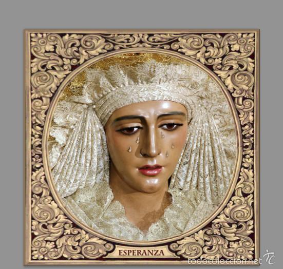 Nuevo: Azulejo 10x10 de la Esperanza de Triana con greca - Foto 1