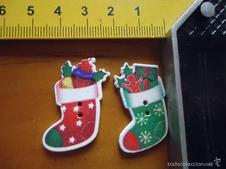 Novo: boton - pareja de botones infantiles - navidad , navide&ntilde;os para sus confecciones
