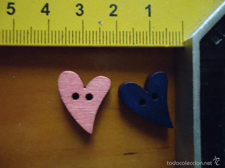 Nuevo: boton - pareja de botones infantiles - corazon , corazones - Foto 2