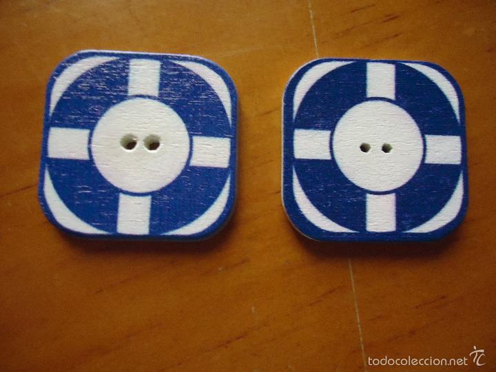Novo: boton - pareja de botones infantiles - mar marinero marineros, salvavidas